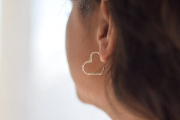 Aros Amor Medianos de Plata 925