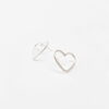 Aros Corazón Frontal pequeños de plata 925
