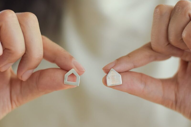 aros casita de plata