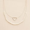 Collar Idilio- Corazón y perlas de río, hecho en plata 925 por Bruselas Joyería Contemporánea