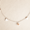 Collar Popurrí, con perlas y corazones de plata colgantes. Bruselas Joyería Contemporánea